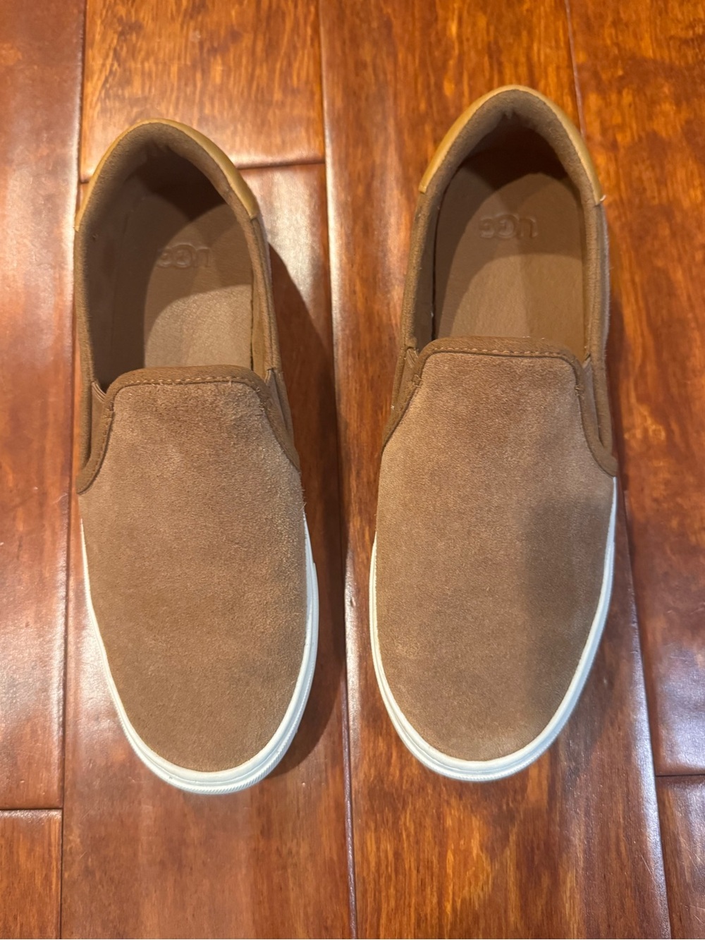 UGG Women's Brown Slip-On Suede Sneakers